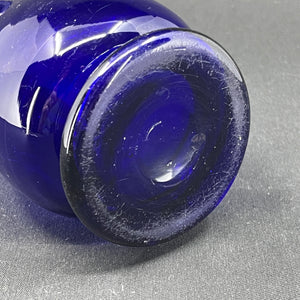 Blåt hyacintglas fra Holmegaard - balusterformet