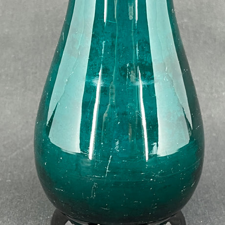 Petroleum green hyacinth glass from Holmegaard - baluster-shaped