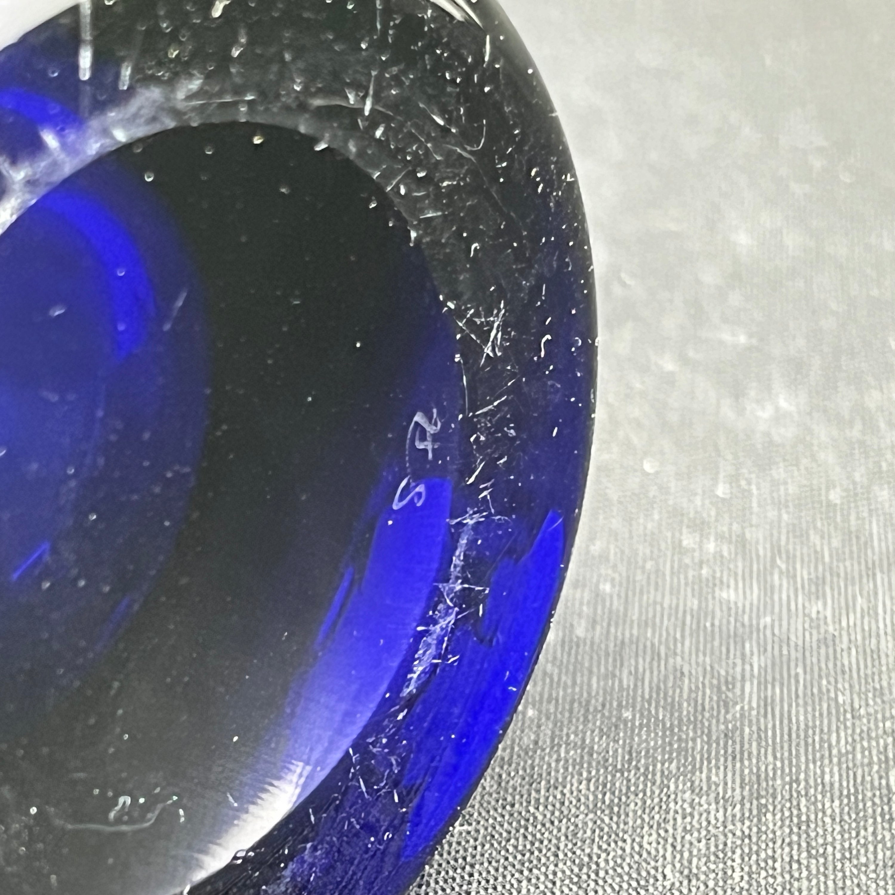 Sapphire blue vase, 23.5 cm.