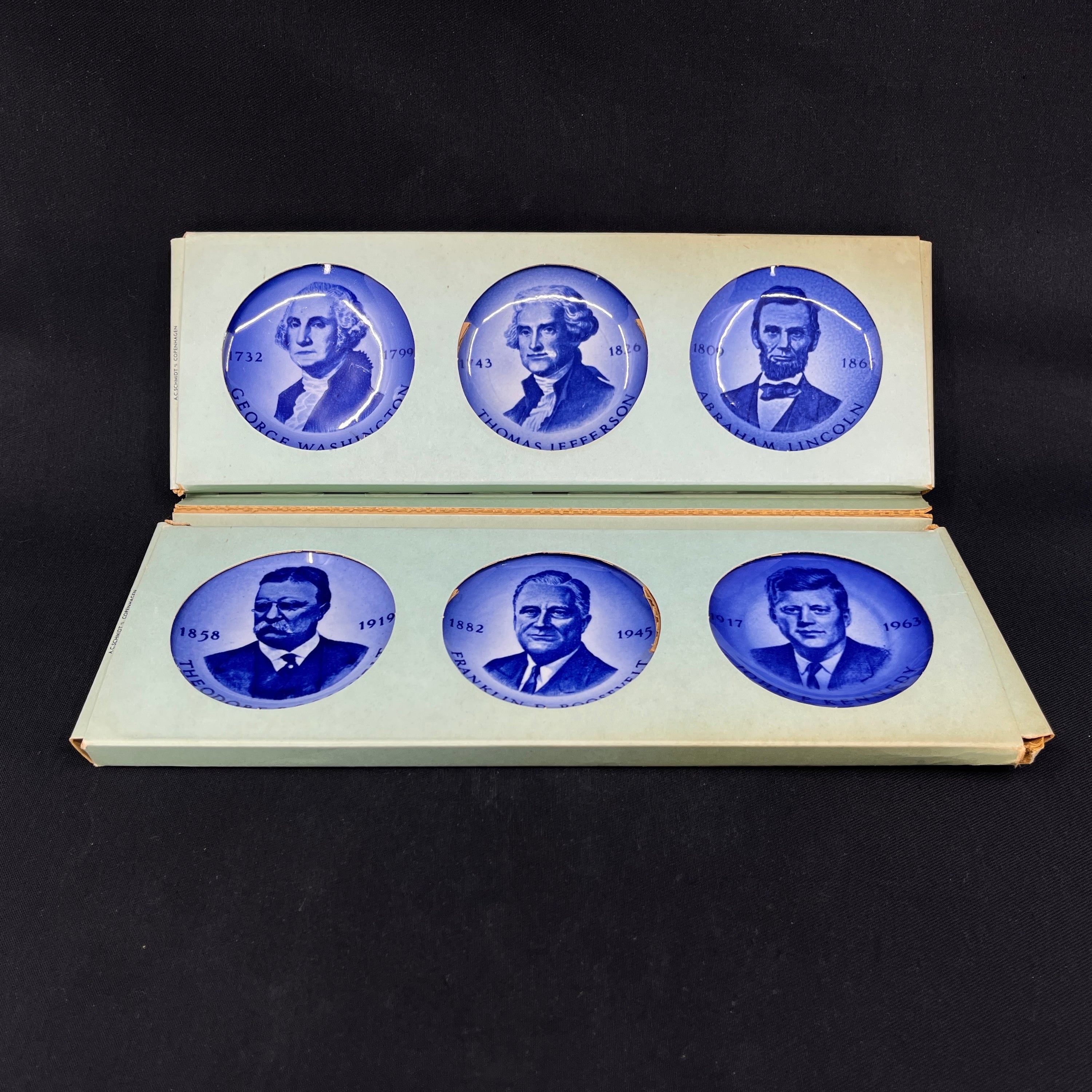 Komplet samling 2010 platter med amerikanske præsidenter