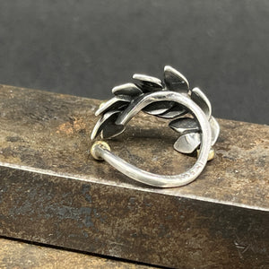 Unik ring af Ole Bent Petersen - sølv og guld