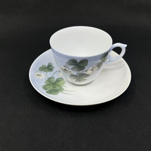 Art nouveau kaffekop fra Royal Copenhagen - Hvid kløver