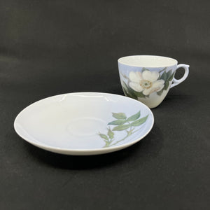 Art nouveau kaffekop fra Royal Copenhagen - Hvid rose