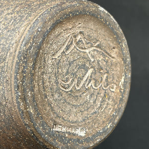 Kähler vase med blå glasur, 15 cm.