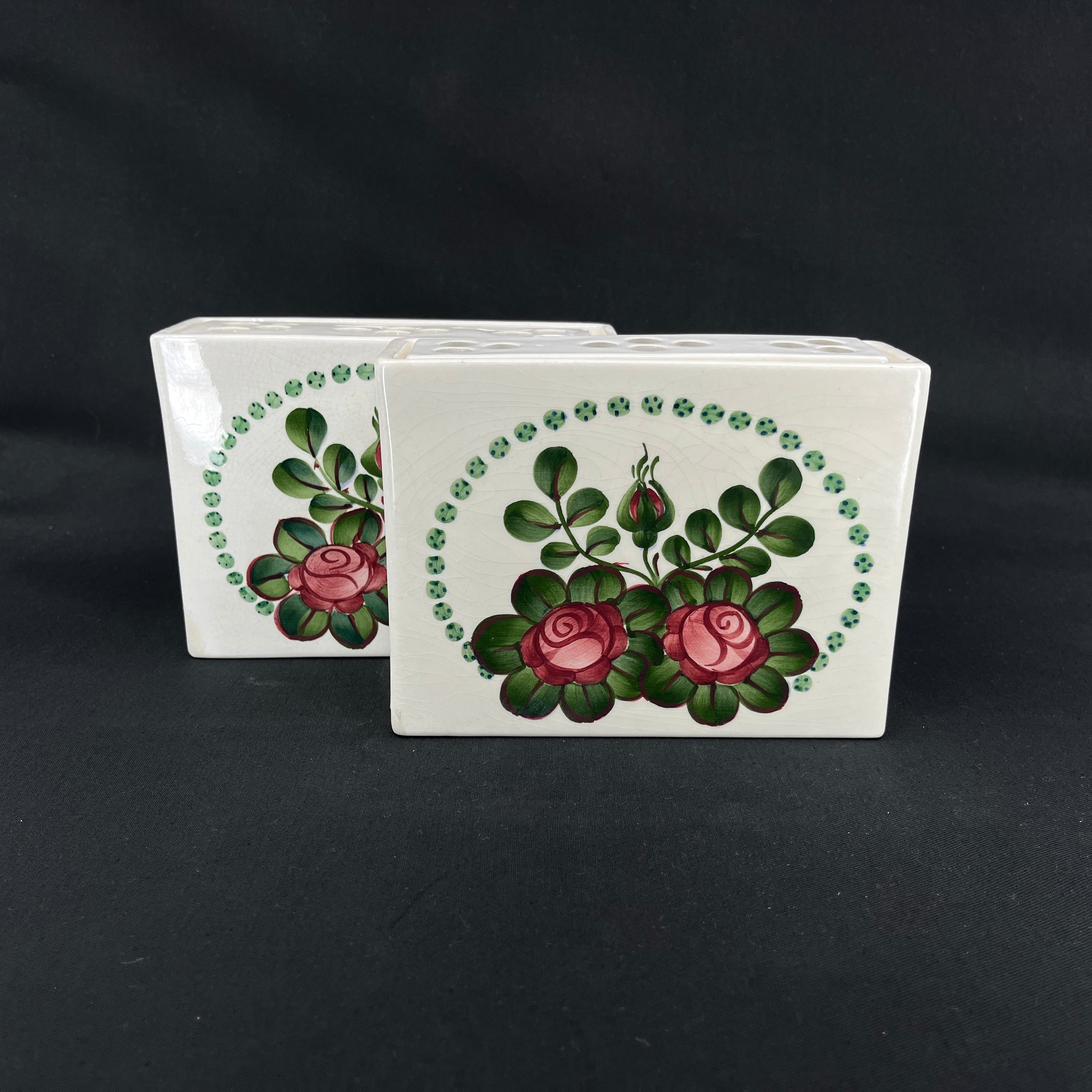 Aluminia Bouquetiere mit Blumen