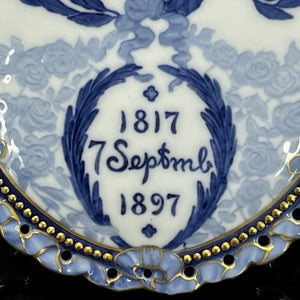 Royal Copenhagen commemorative plate from 1897 with gold
