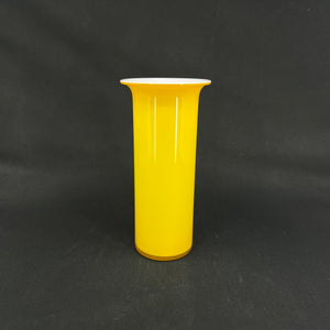Yellow Rainbow vase from Holmegaard, 17 cm.