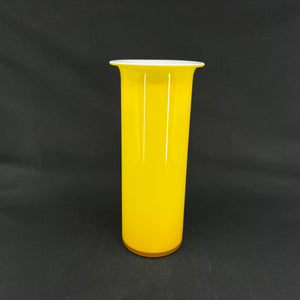 Gul Regnbue vase fra Holmegaard, 23 cm.