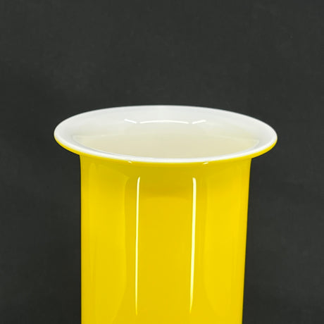 Gul Regnbue vase fra Holmegaard, 23 cm.