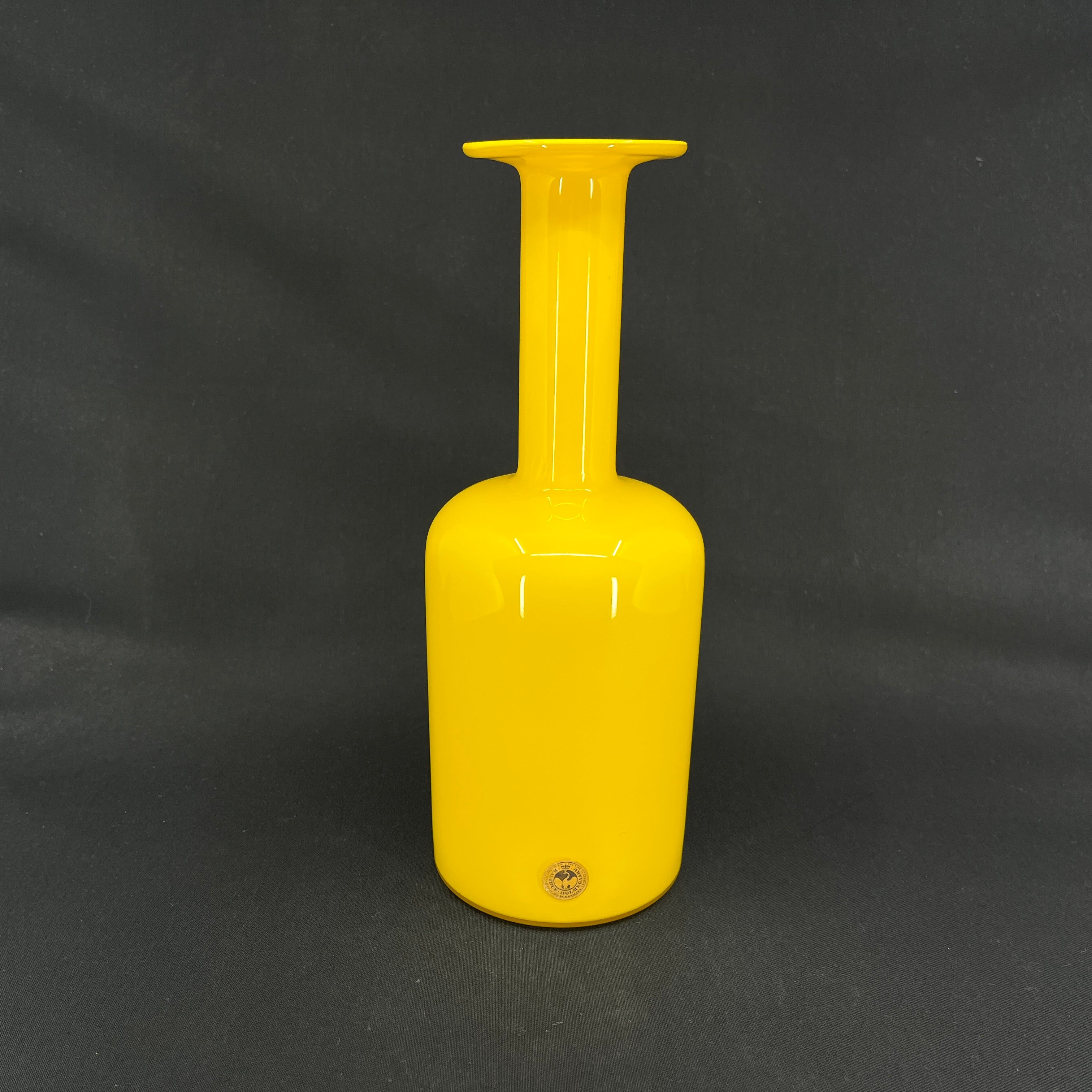 Gul Otto Brauer Gulvvase, 25,5 cm.