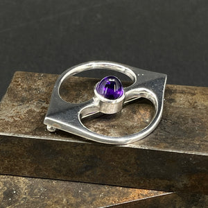 Hans Hansen broche med ametyst, No. 211