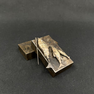 Fish in silver - pin for the lapel