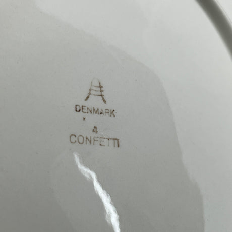 Blå Confetti middagstallerken