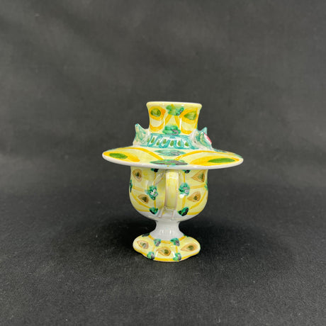Small multi coloured Bjørn Wiinblad figurine with hat