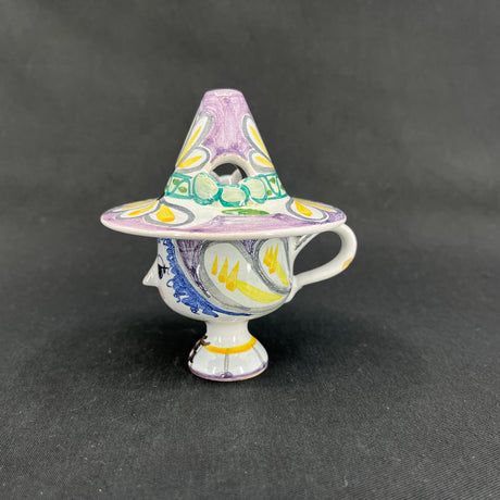 Purple coloured Bjørn Wiinblad figurine with hat