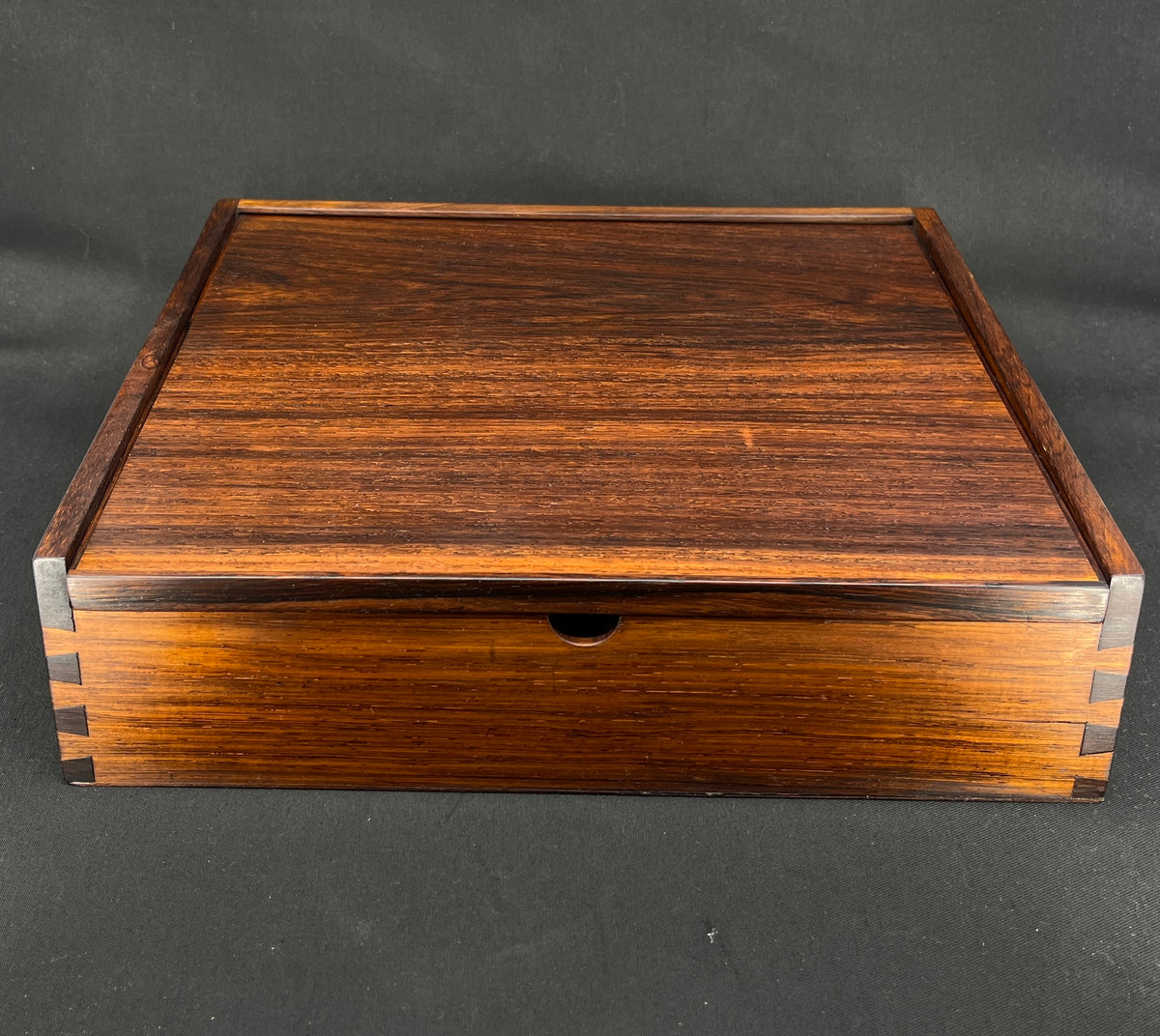 Rosewood jewelry box with mirror