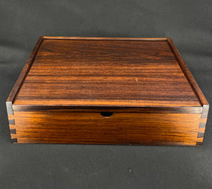 Rosewood jewelry box with mirror