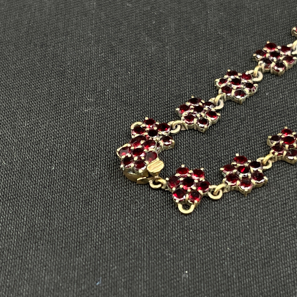 Large necklace with garnets, 40 cm.