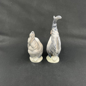 Rooster and hen from Royal Copenhagen