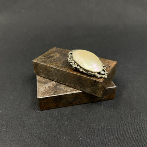 Brooch with marcasites and mother-of-pearl