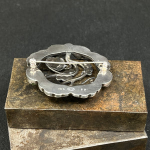 Georg Jensen broche med grønne stene, No. 159