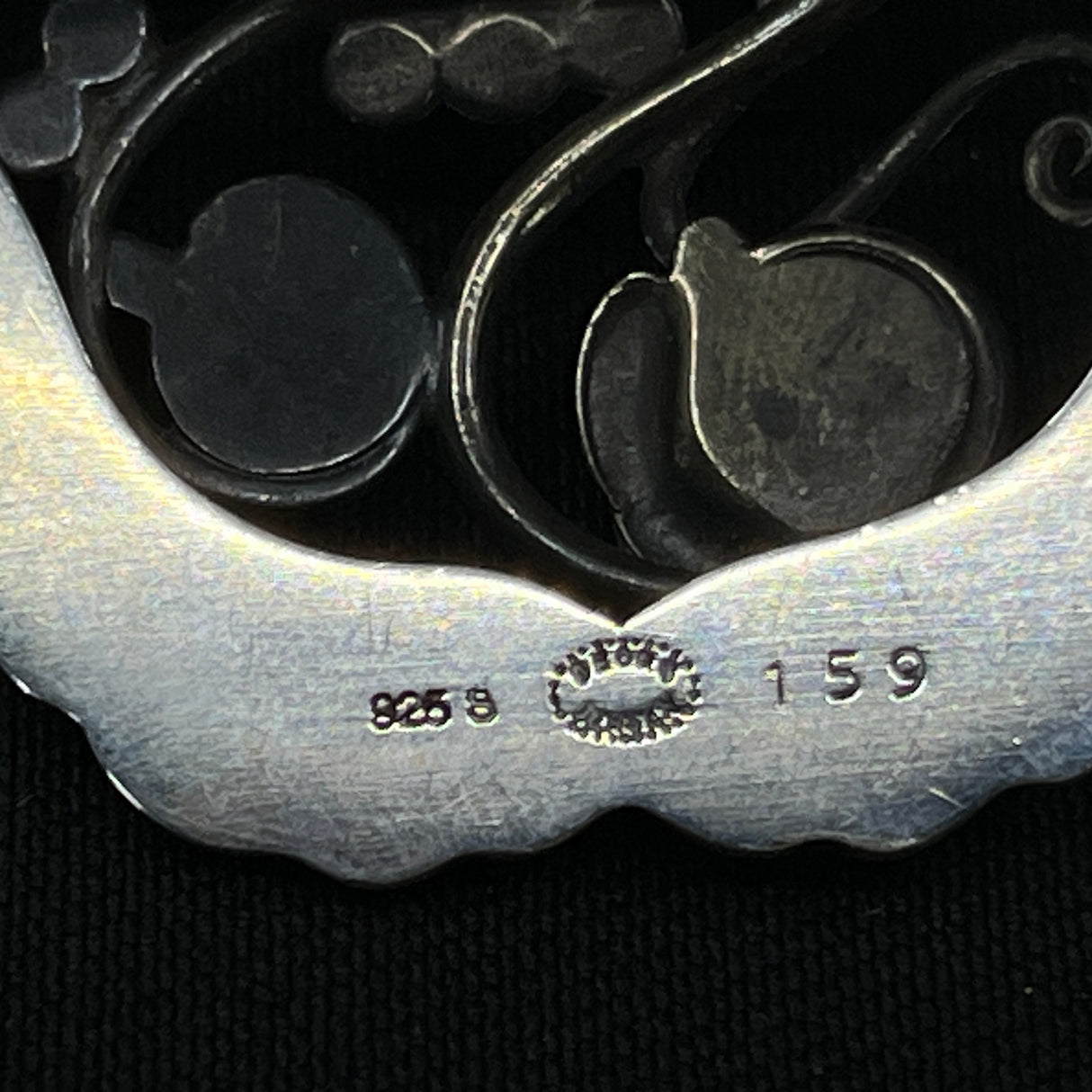 Georg Jensen broche med grønne stene, No. 159