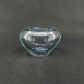 Aqua blue heart vase from Holmegaard, 5 cm.