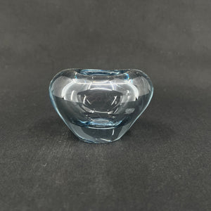 Aqua blå hjertevase fra Holmegaard, 5 cm.