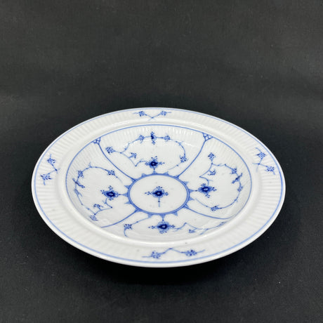 Blue Fluted Plain lidded dish from the 1880s