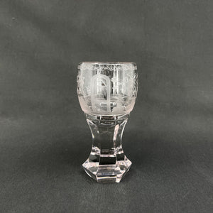 Graveret frimurerglas - let overfarvet