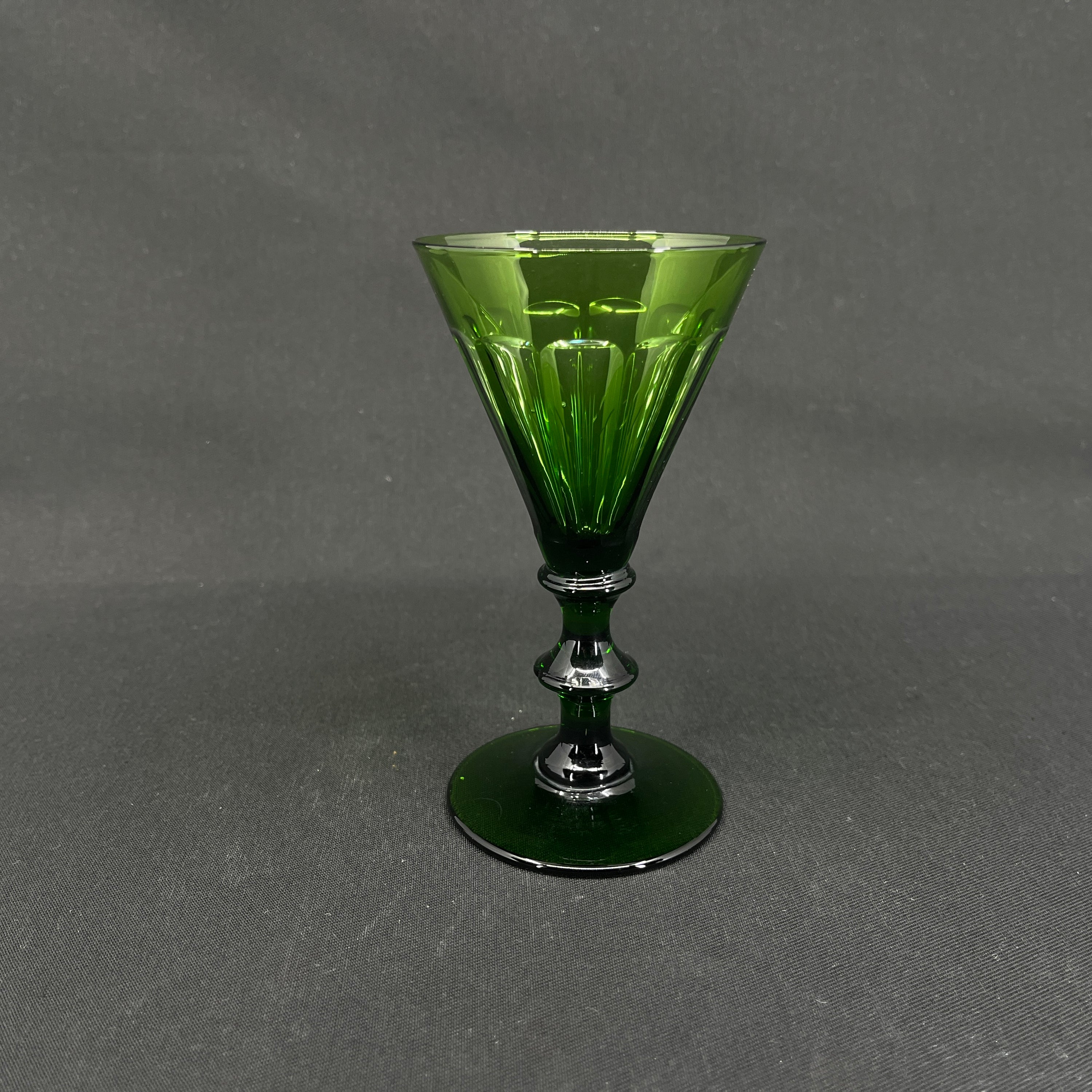 English green white wine glass