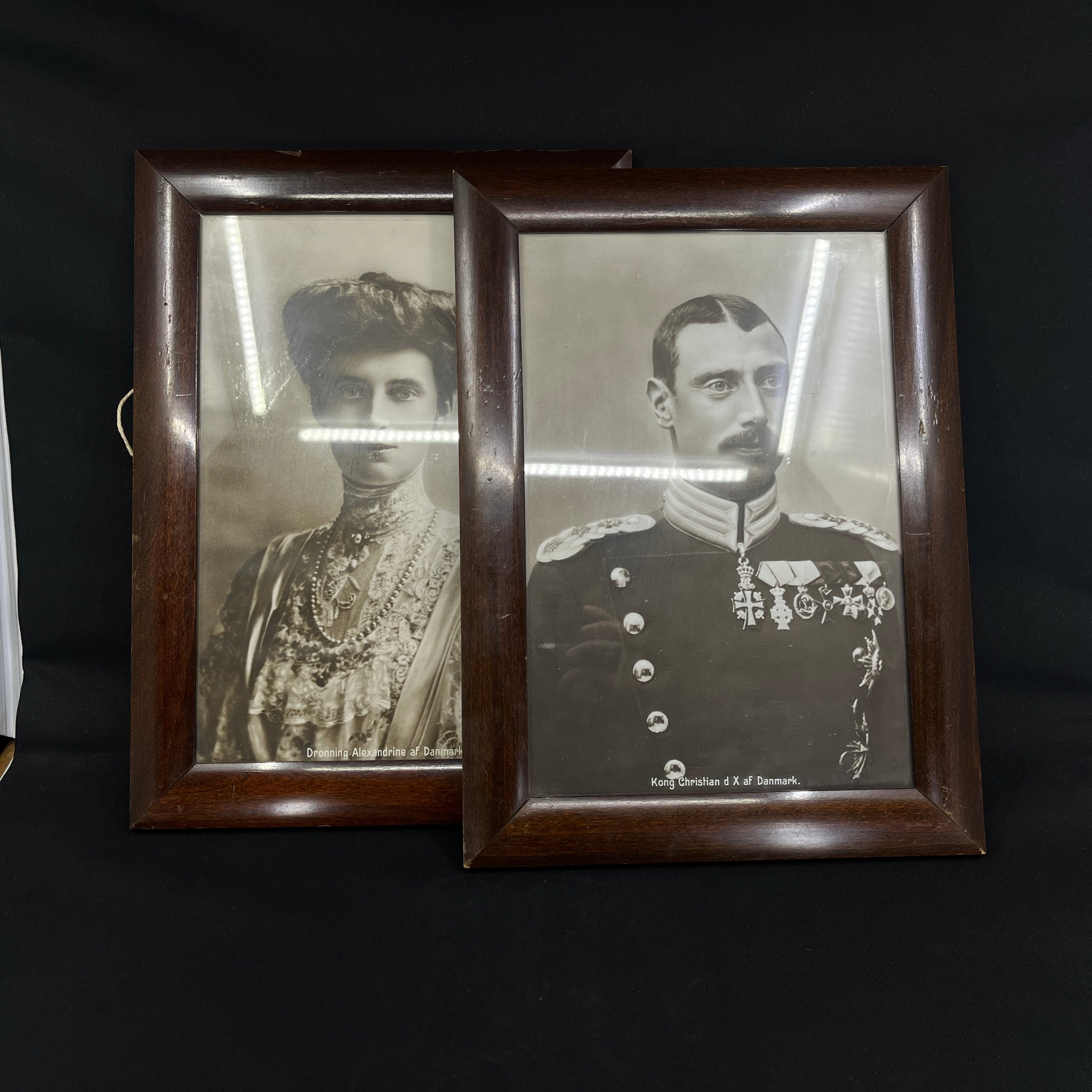 Royal portraits - Christian the 10th and Queen Alexandrine
