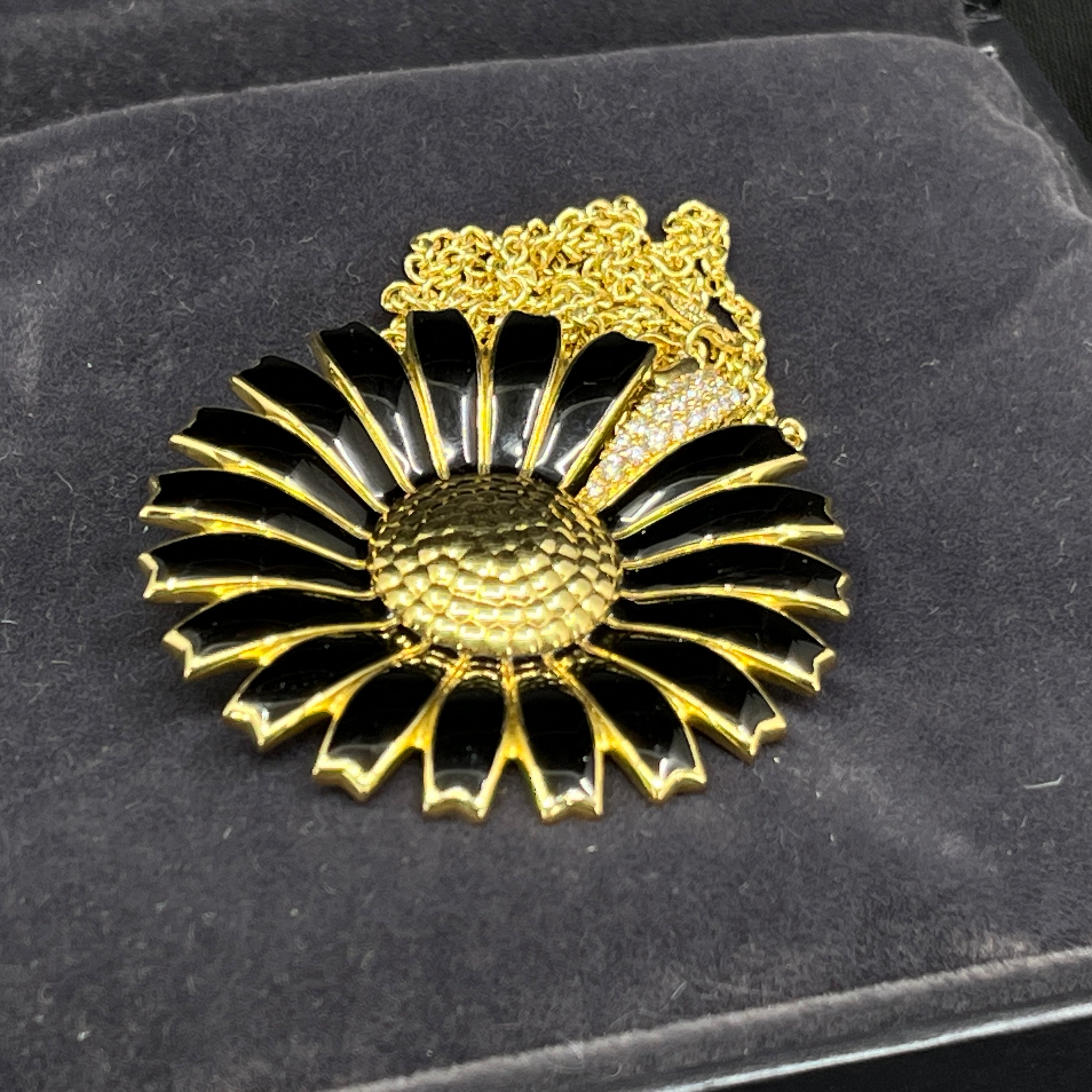 Sort Georg Jensen Daisy - 18 karat guld og diamanter