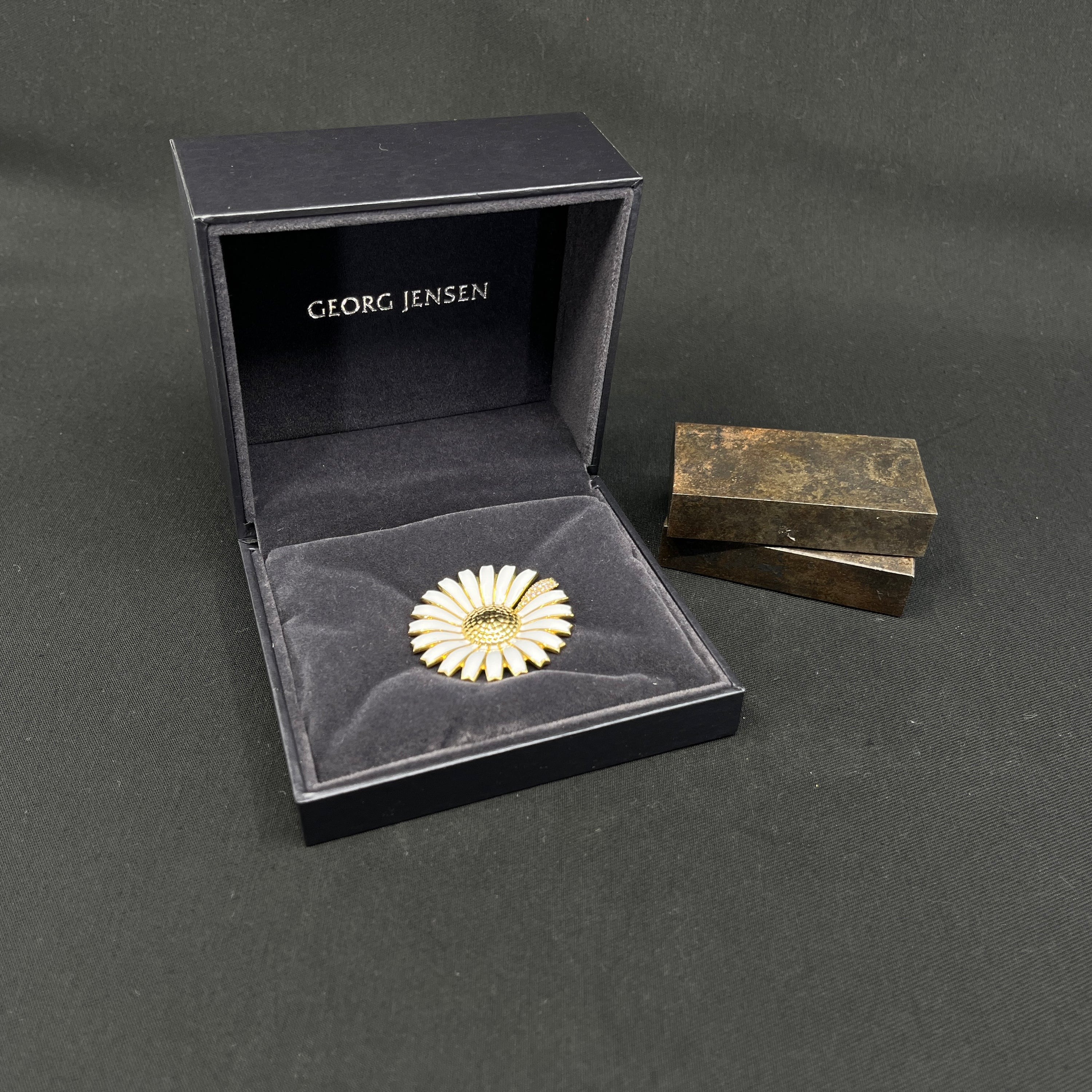 Hvid Georg Jensen Daisy - 18 karat guld og diamanter