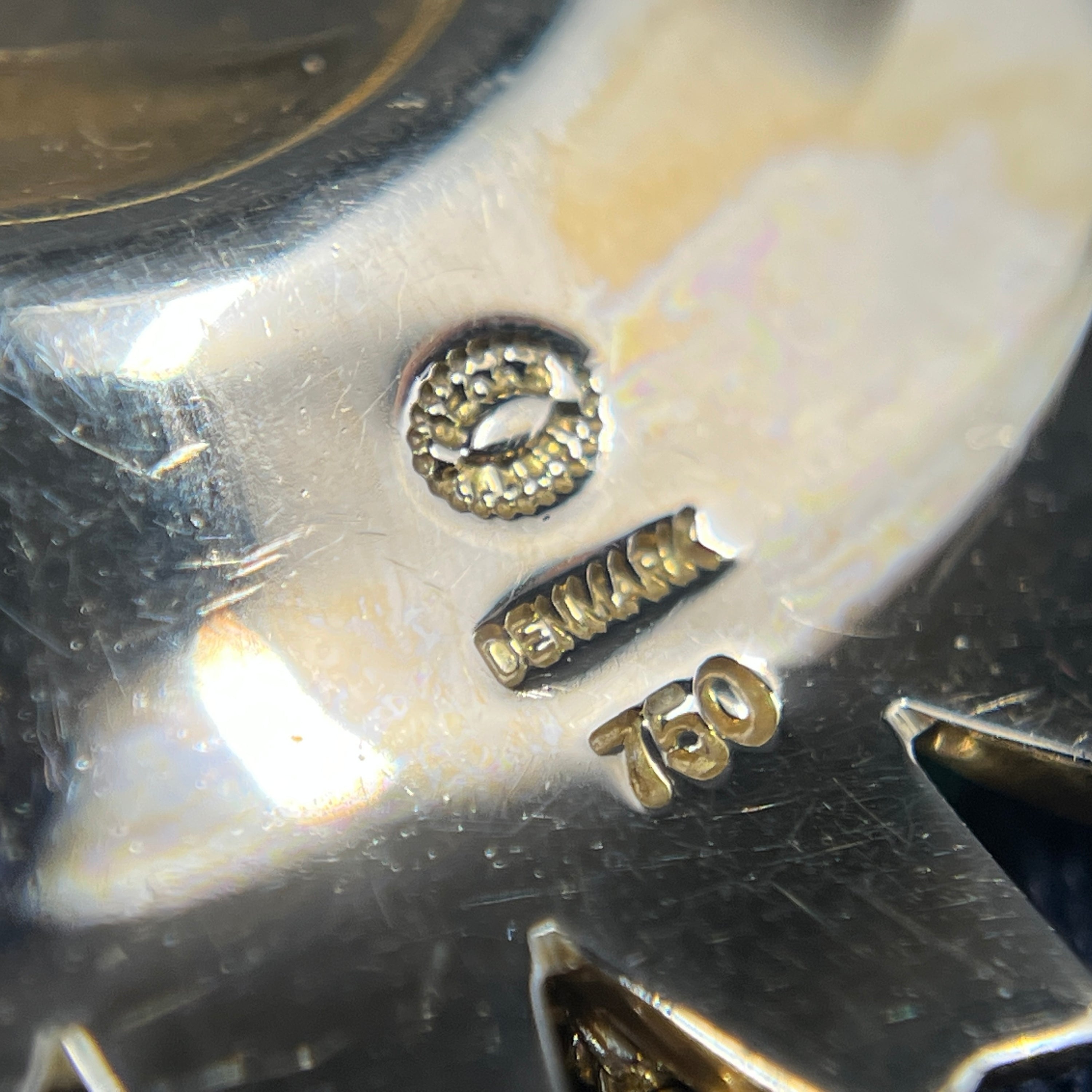 Hvid Georg Jensen Daisy - 18 karat guld og diamanter