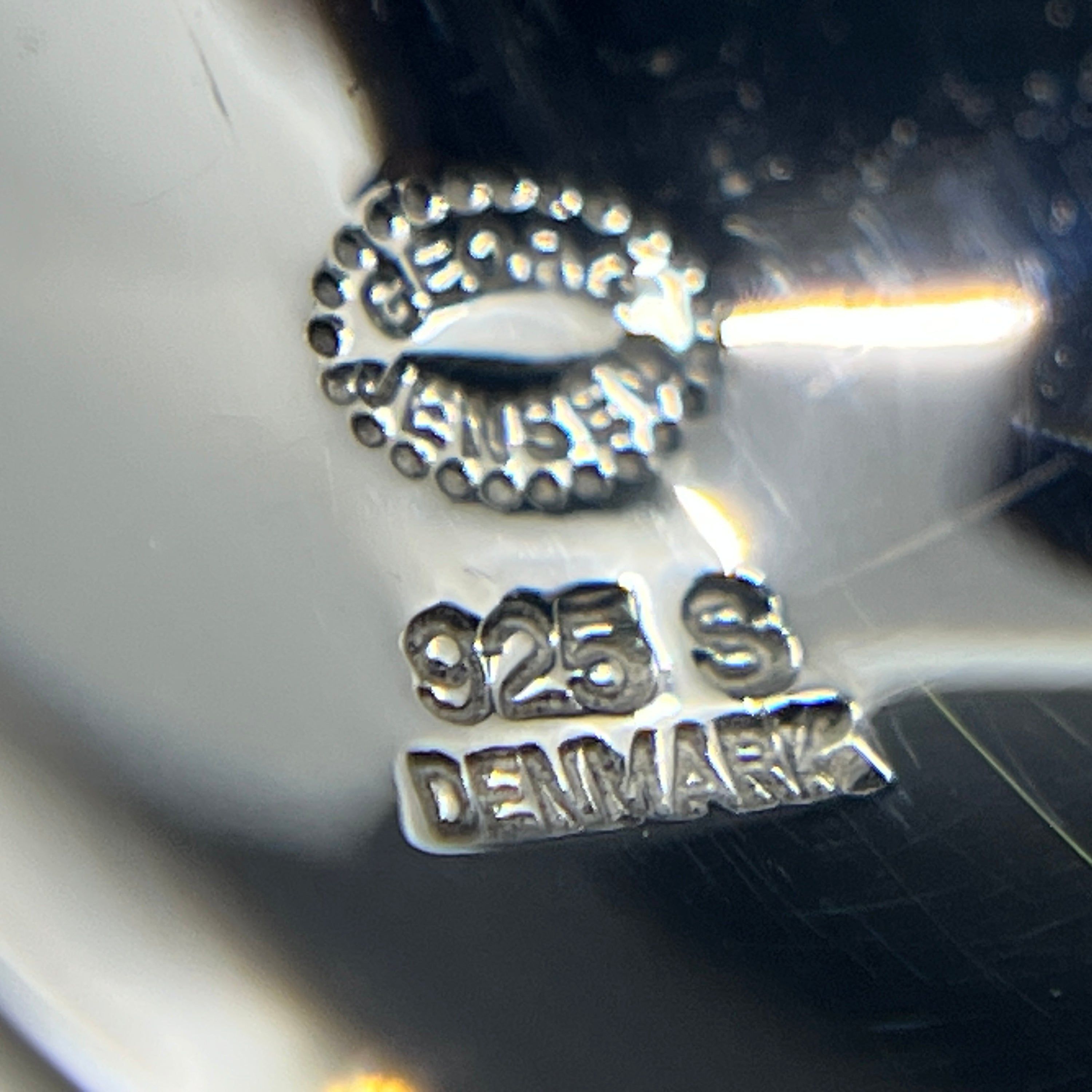 Hvid Georg Jensen Daisy halskæde broche - diamanter