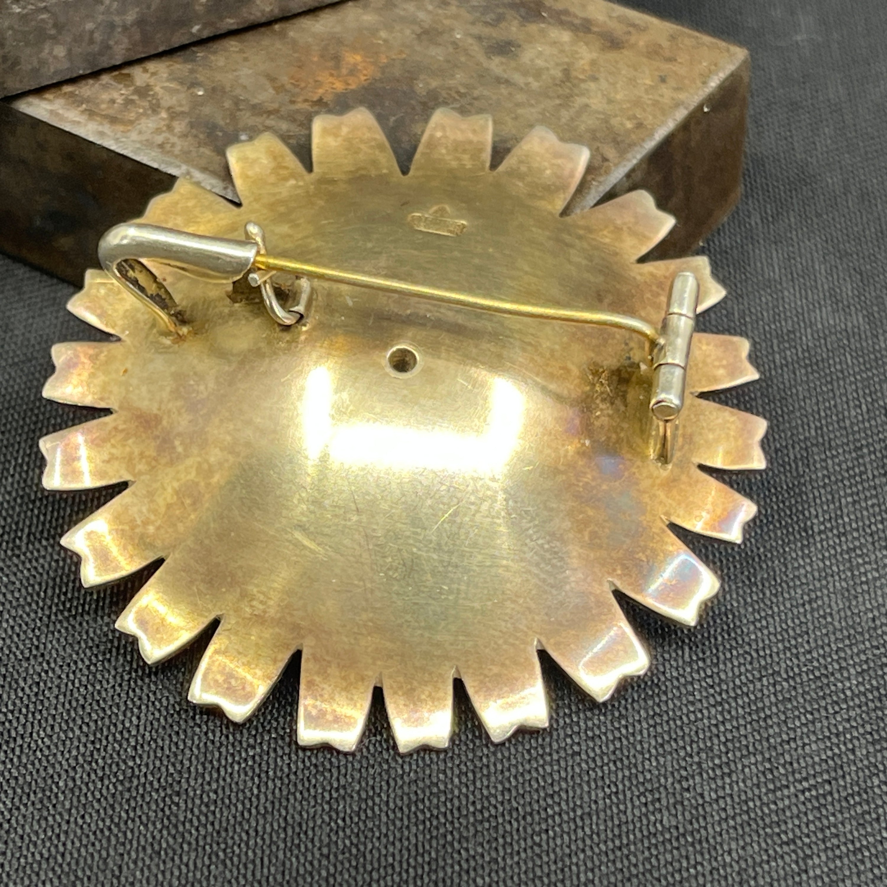 Original Anton Michelsen Marguerite broche - lige blade