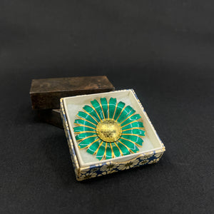 Original Anton Michelsen Marguerite broche - Grøn