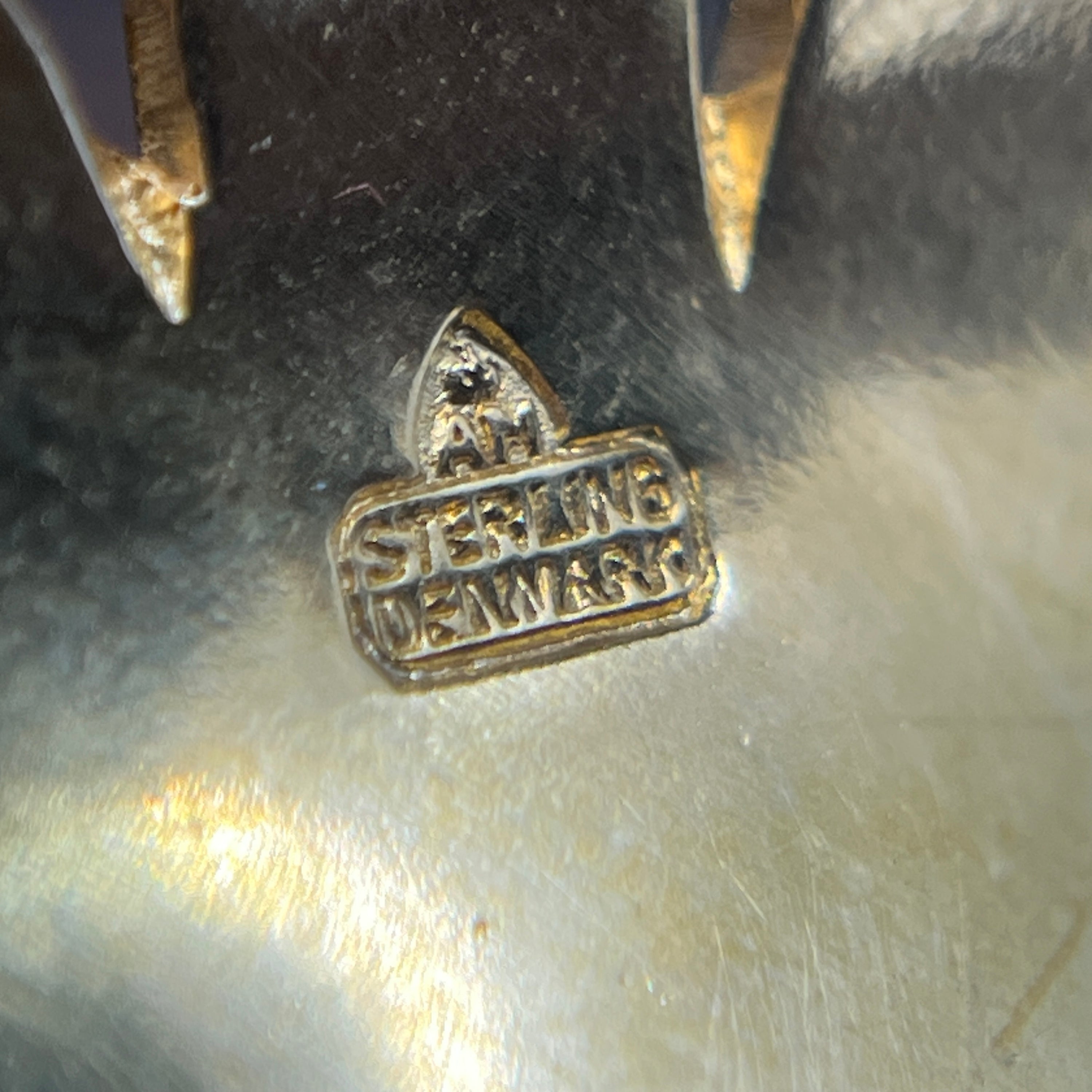 Original Anton Michelsen Marguerite broche - Grøn