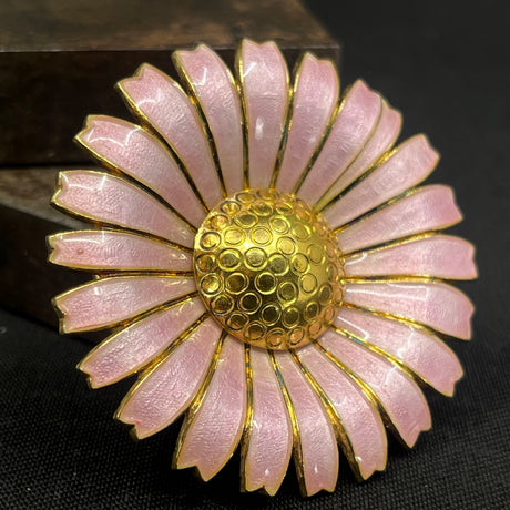 Original Anton Michelsen Marguerite broche - Pink