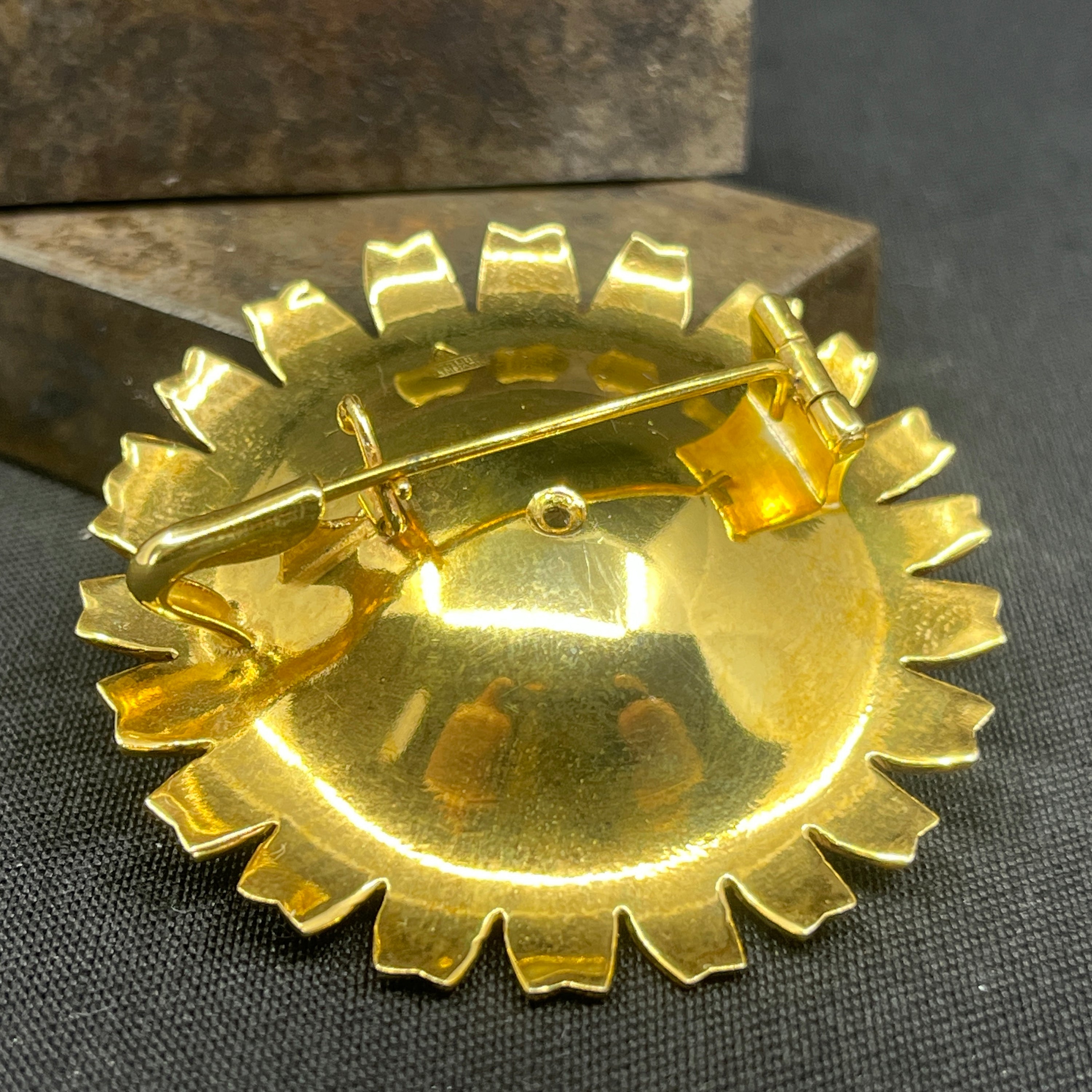 Original Anton Michelsen Marguerite broche - Pink