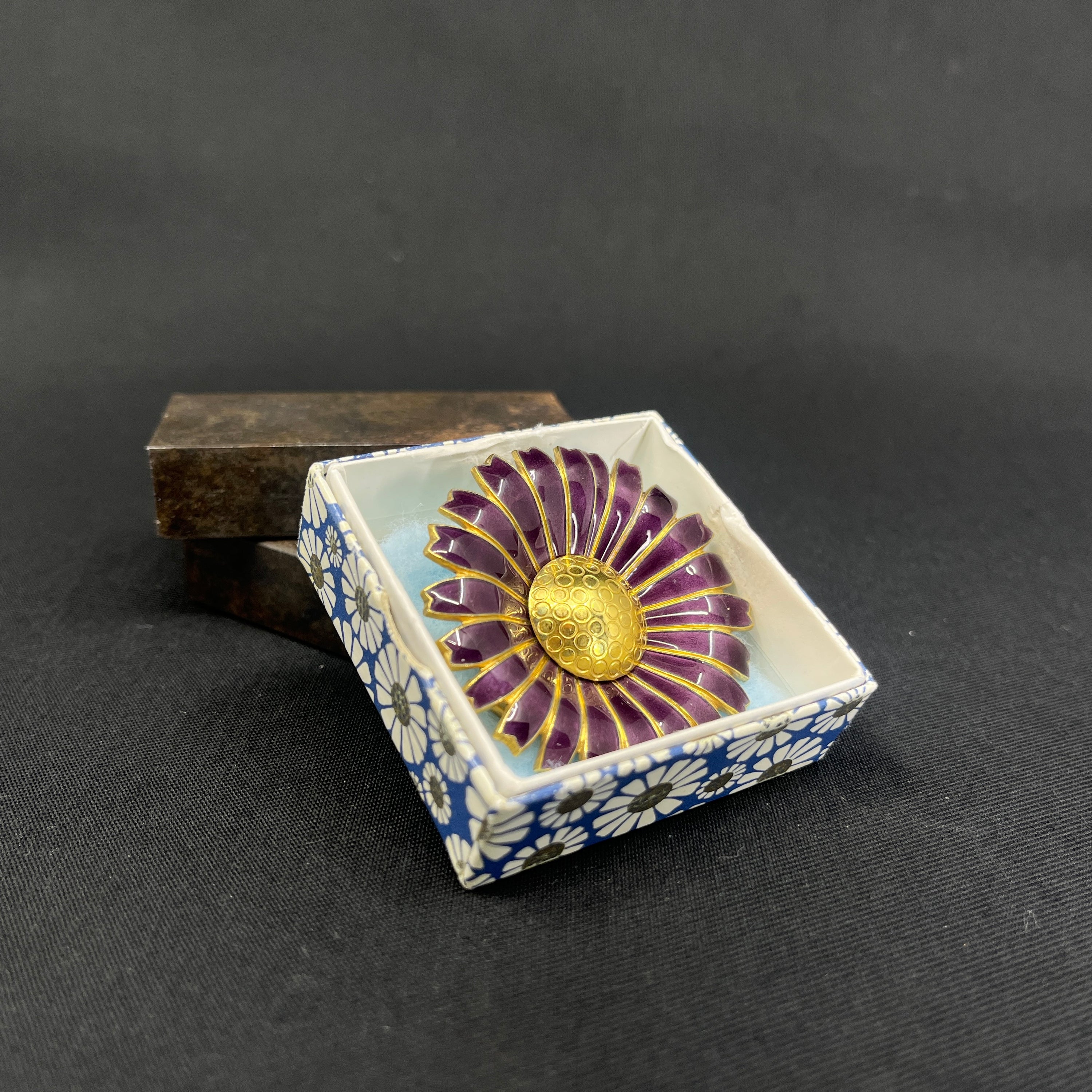 Original Anton Michelsen Marguerite broche - Lilla