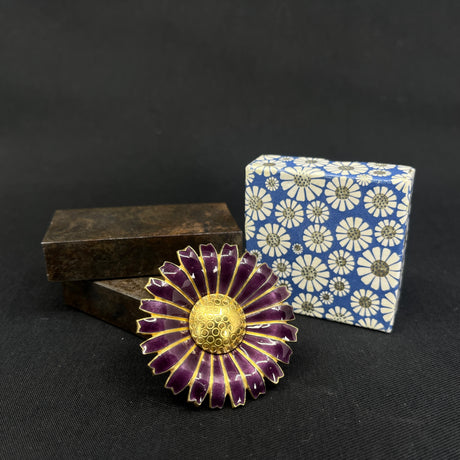 Original Anton Michelsen Marguerite broche - Lilla