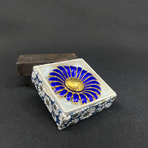 Original Anton Michelsen Marguerite broche - Mørkeblå