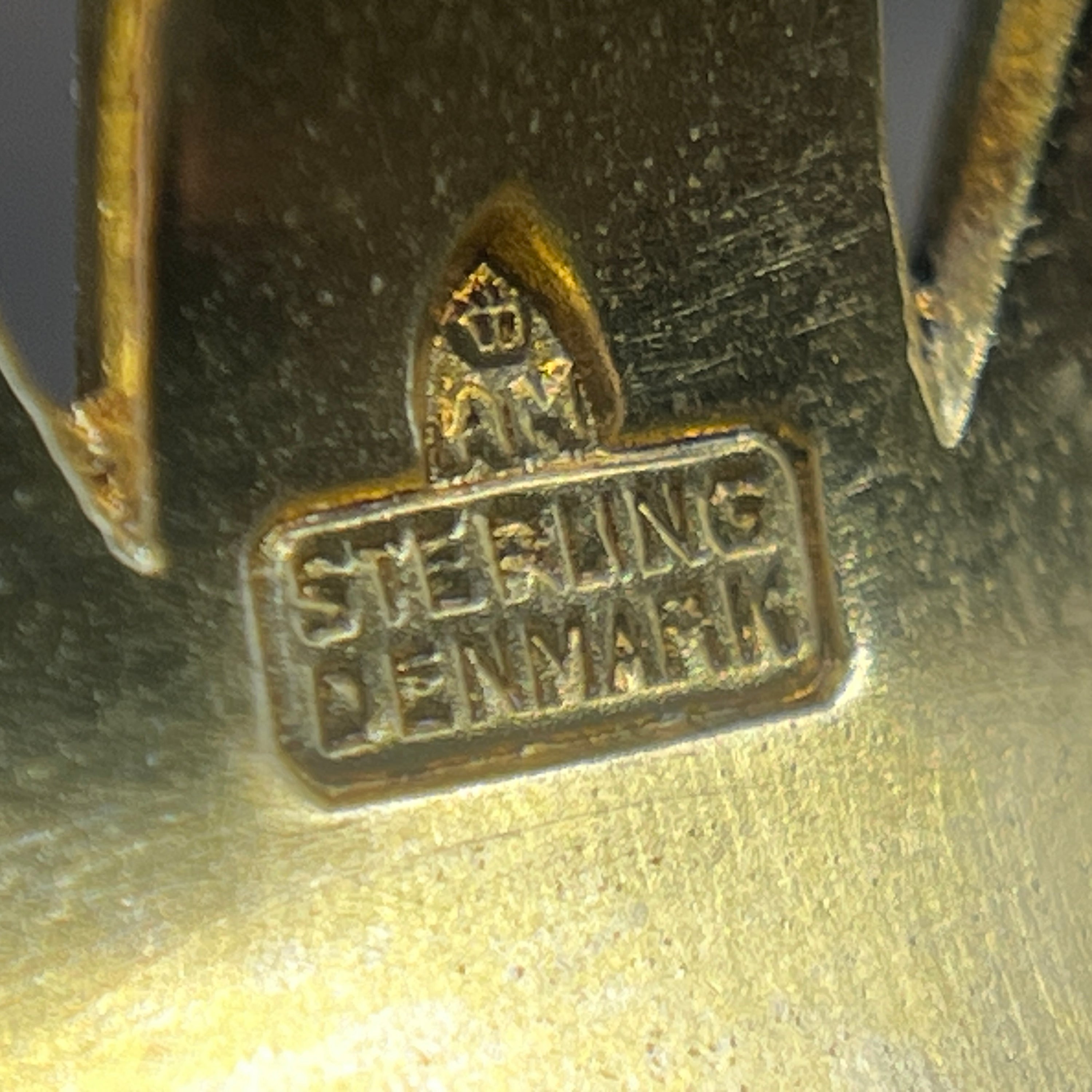 Original Anton Michelsen Marguerite broche - Mørkeblå