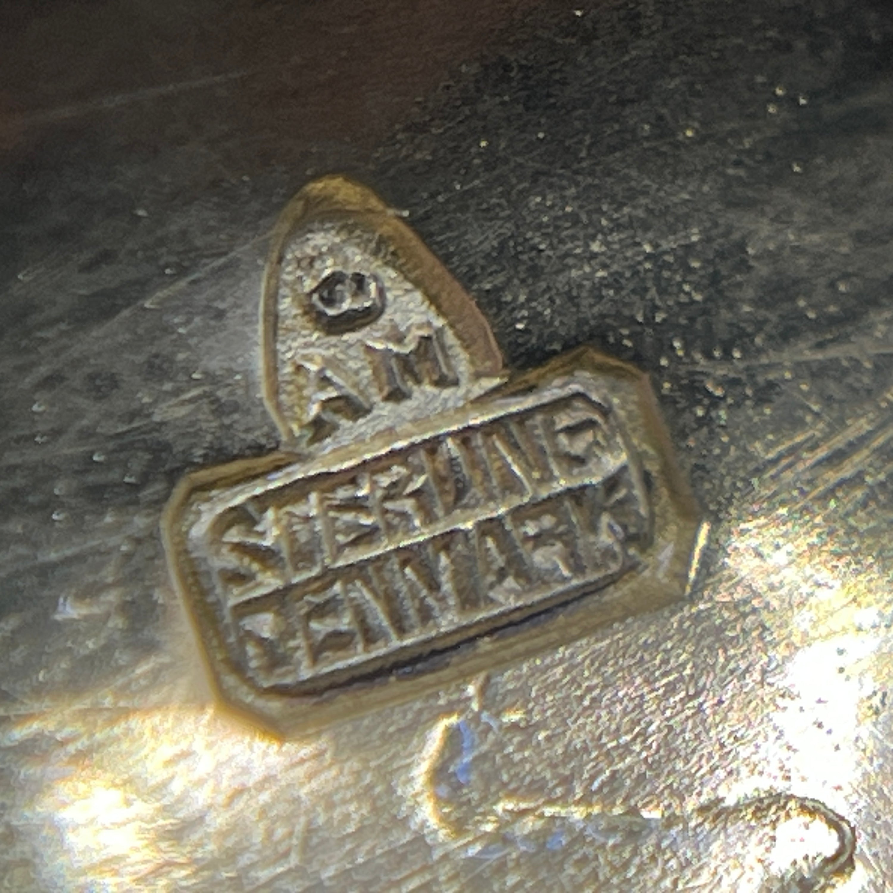 Original Anton Michelsen Marguerite broche - Lyseblå