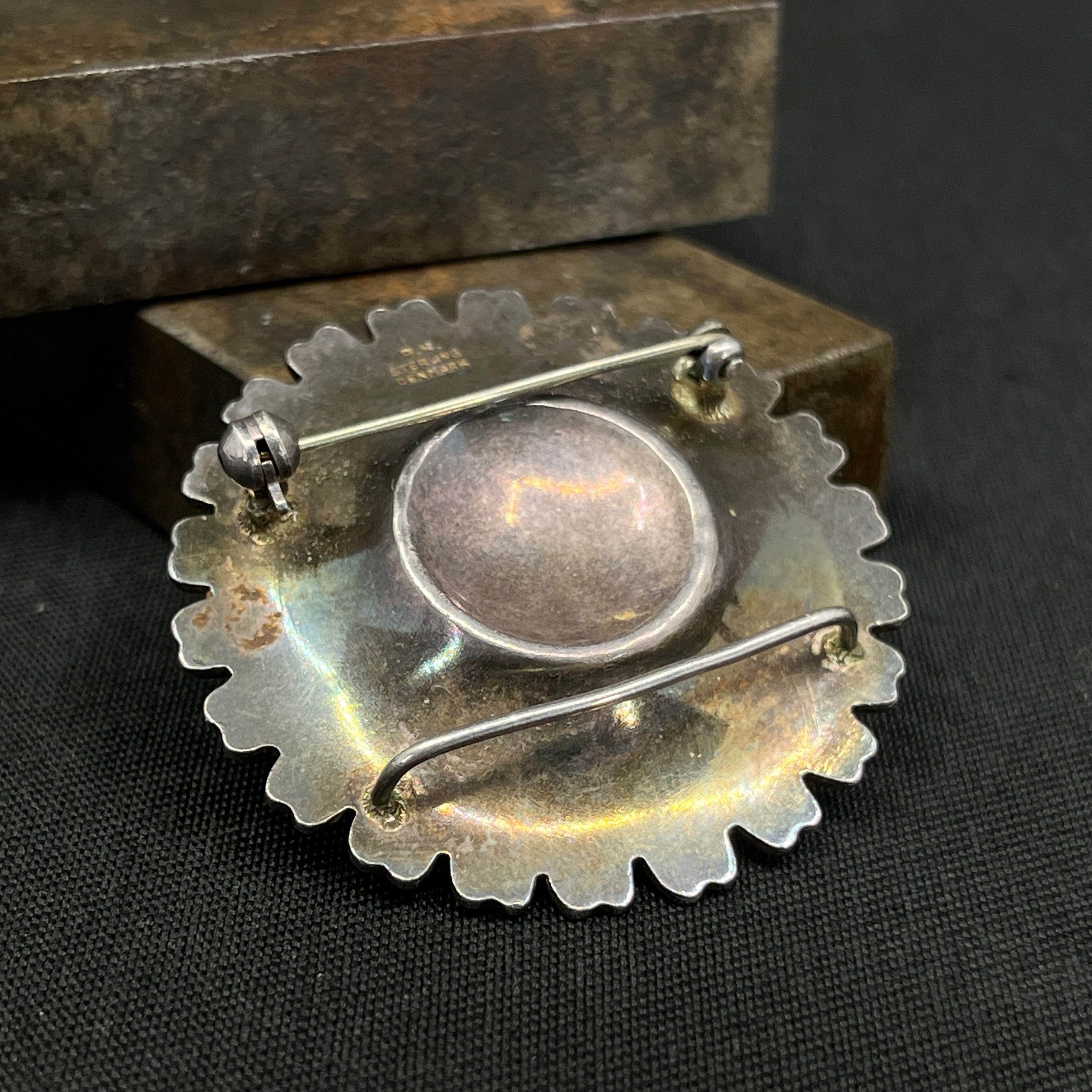 Grøn Marguerit broche - Bernhard Hertz