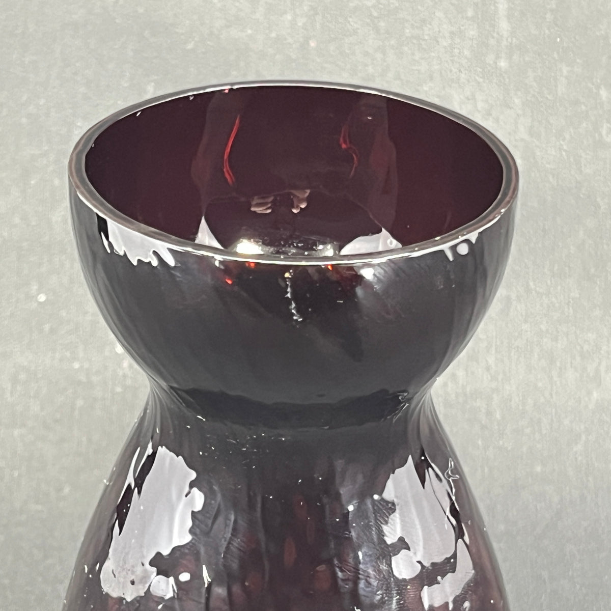 Colabrunt hyacintglas fra Fyens Glasværk