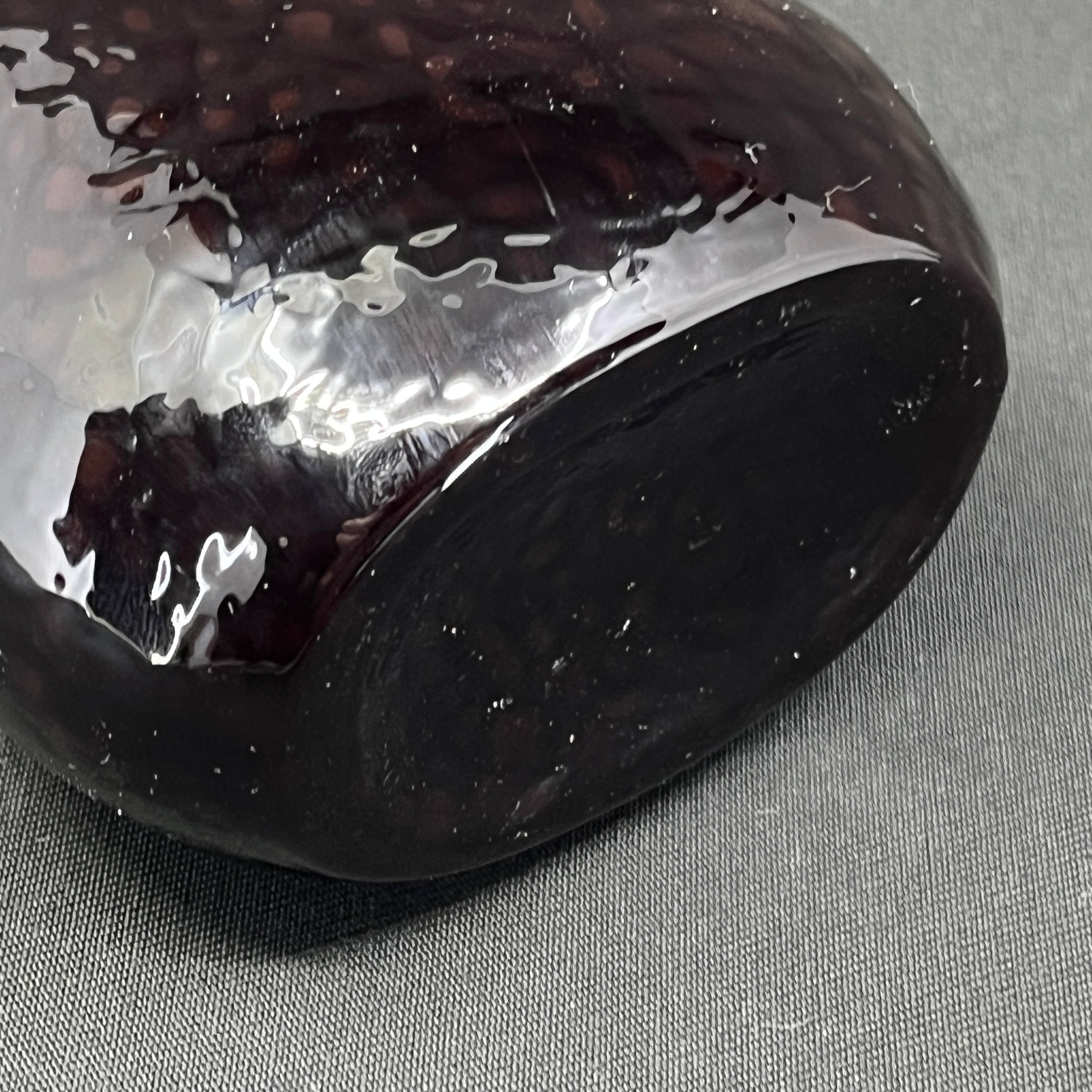 Colabrunt hyacintglas fra Fyens Glasværk