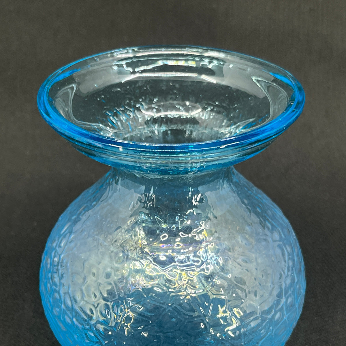 Lyseblåt hyacintglas fra Fyens Glasværk